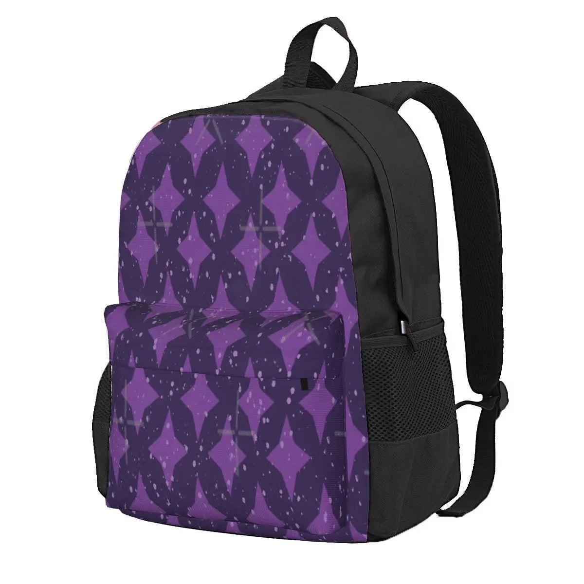 Retro Diamond Pattern Backpack Men Women's Bag