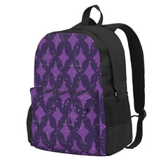 Retro Diamond Pattern Backpack Men Women's Bag