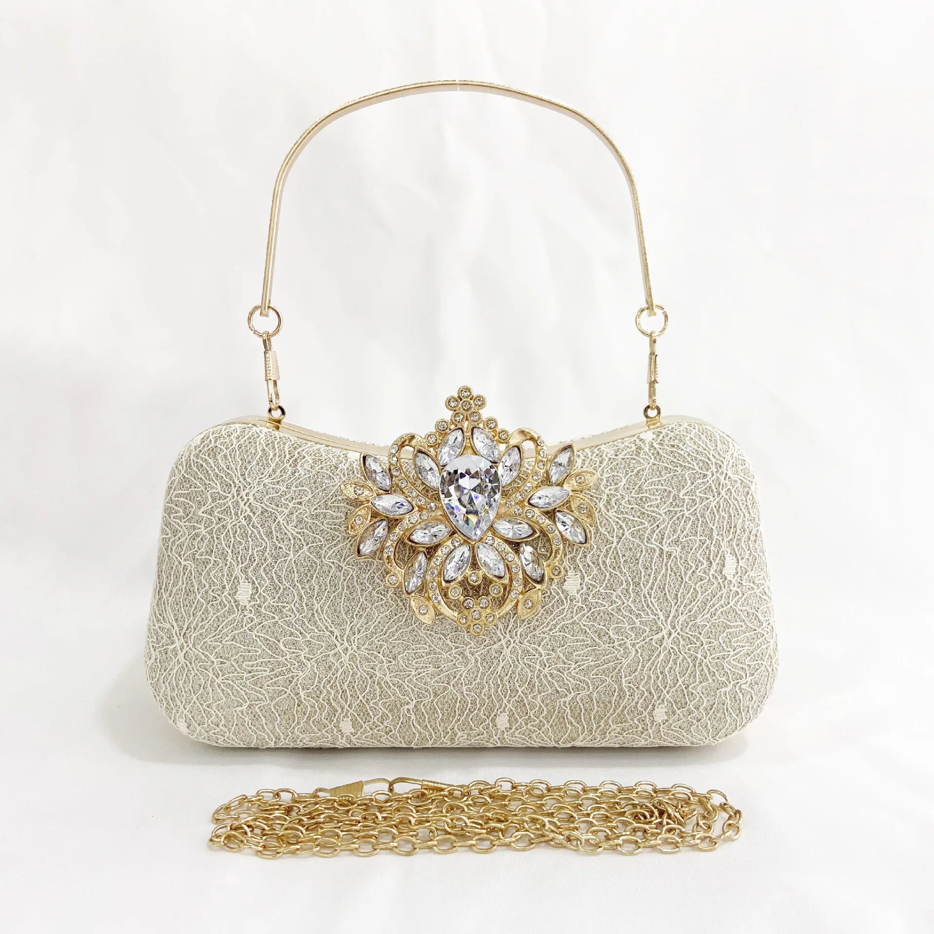Retro Fine Silver Pink Clutch Ladies Dress Evening Bags