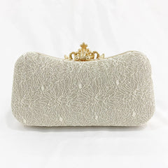 Retro Fine Silver Pink Clutch Ladies Dress Evening Bags