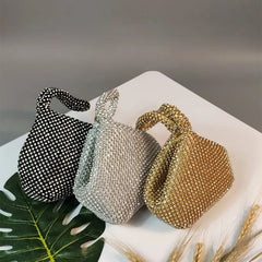 Retro Full Drill Mine Bag Evening Handbag Flash Drill Dumpling Bag