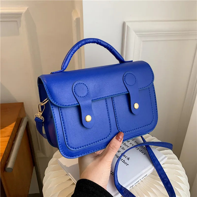 Retro Texture Small Square Bag Shoulder Crossbody Bag Ladies Handbags