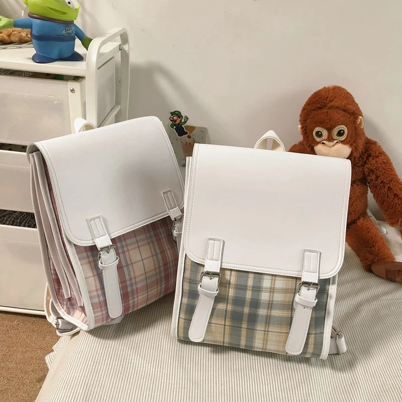 Retro Japanese Schoolbag Women Backpack Large Capacity Rucksack
