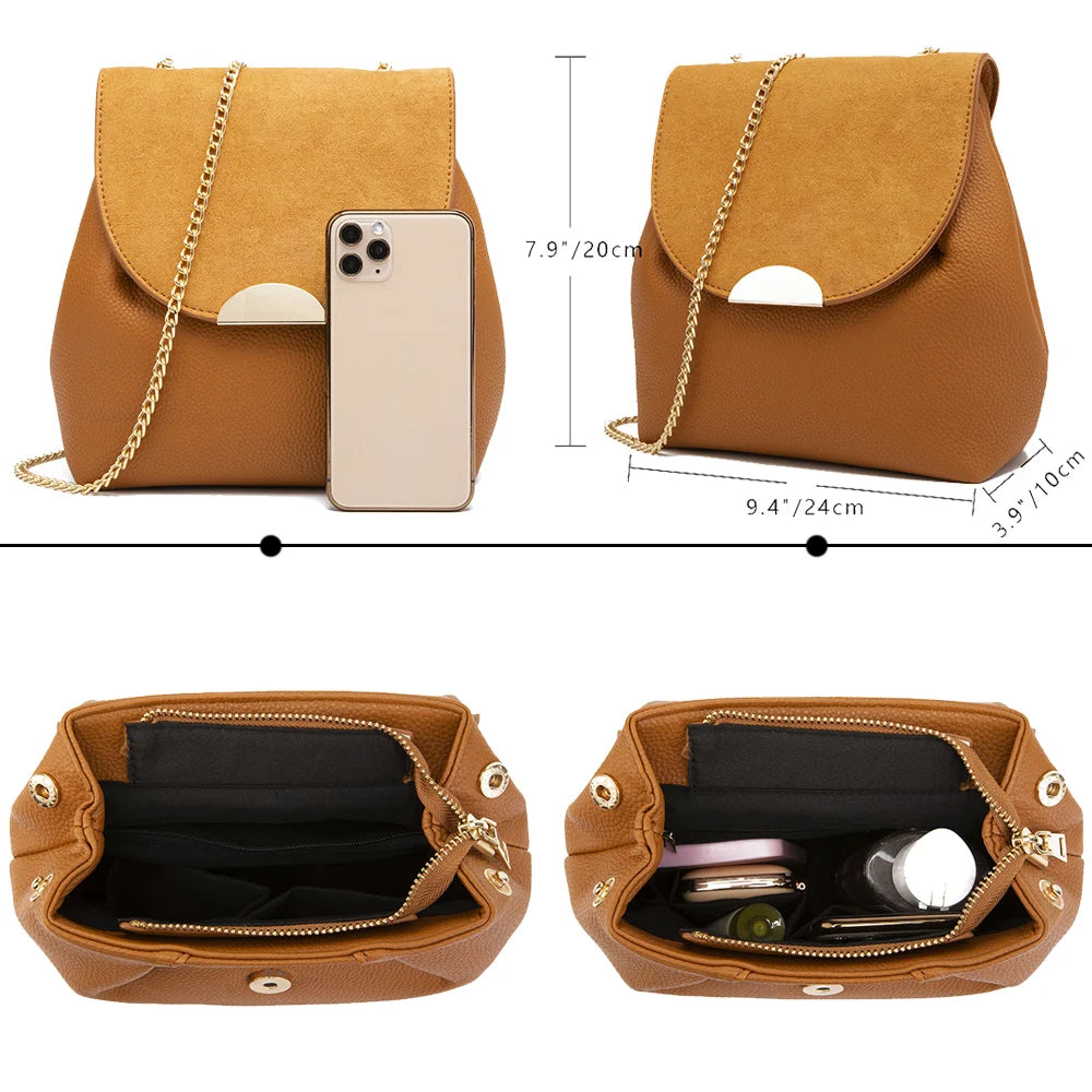 Retro Lady Cross Body Bag Bucket Bags Women Shoulder Bag