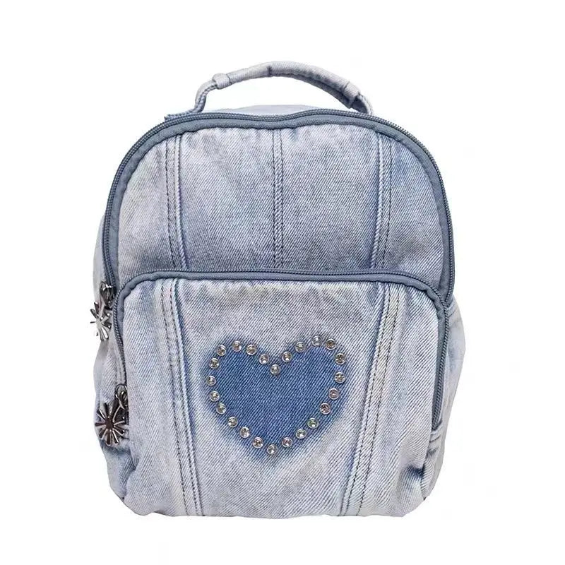 Retro Love Rhinestone Women's Backpack