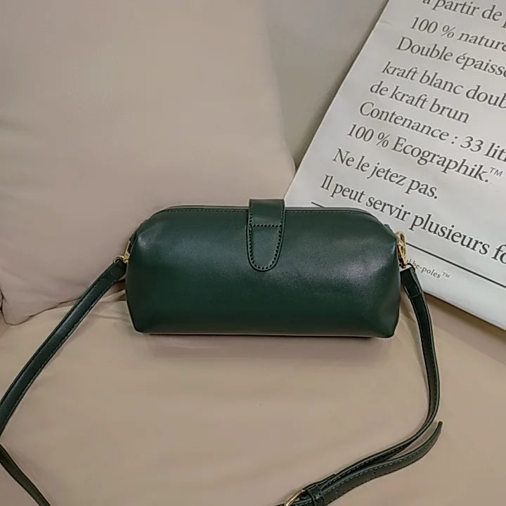 Retro Mini Crossbody Bag Multi-pocket Leather Handbag
