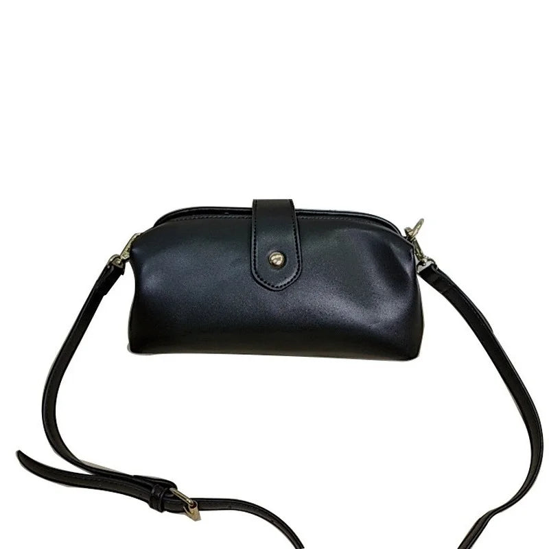 Retro Mini Crossbody Bag Multi-pocket Leather Handbag