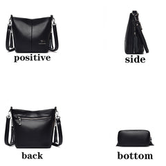 Retro PU Leather Ladies Tassel Handbag High Shoulder Strap Shoulder Bag