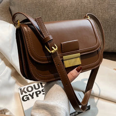Vintage PU Leather Square Phone Bag