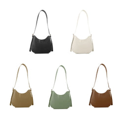 Retro PU Leather Shoulder Bag Women Casual Solid Underarm Bag