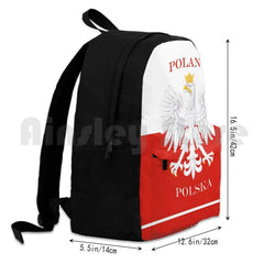 Vintage Polish Polska Flag Outdoor Hiking Backpack