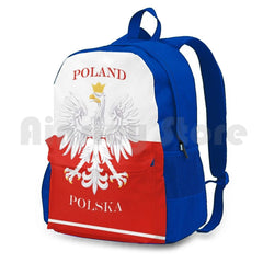 Vintage Polish Polska Flag Outdoor Hiking Backpack