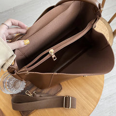 Retro Pu Laptop Capacity Women Business Briefcase Messenger Bag
