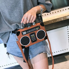 Sequin Radio Rock Style Crossbody Bag Female Shoulder Bag