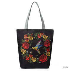 Retro Rose Garland Bird Handbag Shoulder Bag Tote