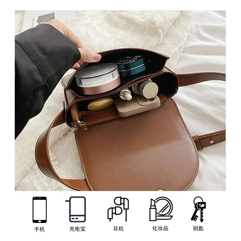 Retro Saddle Bags Autumn Shoulder Bag Crossbody Bags