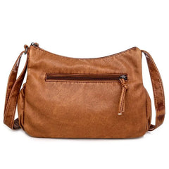 Retro Shoulder Bag for Women Soft Pu Leather Messenger Bag Multifunction Crossbo