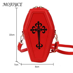 Coffin Shape Crossbody Handbag for Halloween Theme Party