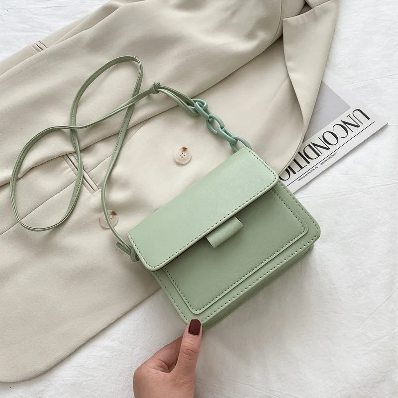 Retro PU Leather Shoulder Bag Crossbody Satchel Mini Bag
