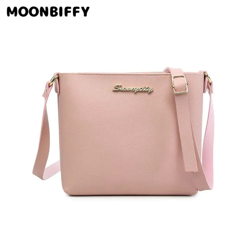 Retro Women Handbags Casual Pink Square Bag Girls One Shoulder Bags