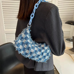 Retro Solid Canvas Shopper Bag Handbags Shoulder Underarm Bag