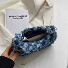 Retro Solid Canvas Shopper Bag Handbags Shoulder Underarm Bag