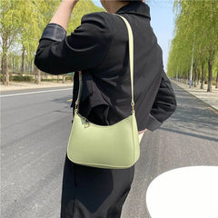 Vintage PU Leather Women's Shoulder Bag Casual Underarm Hobo Handbag