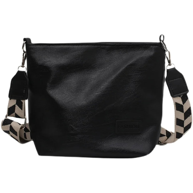 Vintage Shoulder Bag for Women PU Leather French Style Handbag Lady Purse