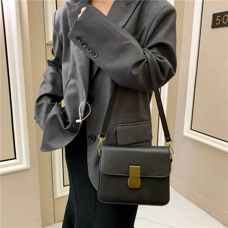 Retro Small PU Leather Crossbody Bag for Women Tote Wallet Handbags