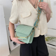 Retro Spring Women's Shoulder Bag Crossbody Diamond Pattern Texture Small Bag