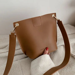 Retro Style Waist Bag Bucket Bag PU Leather Female Shoulder M