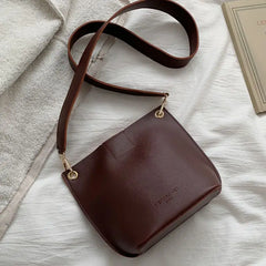 Retro Style Waist Bag Bucket Bag PU Leather Female Shoulder M