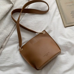 Retro Style Waist Bag Bucket Bag PU Leather Female Shoulder M