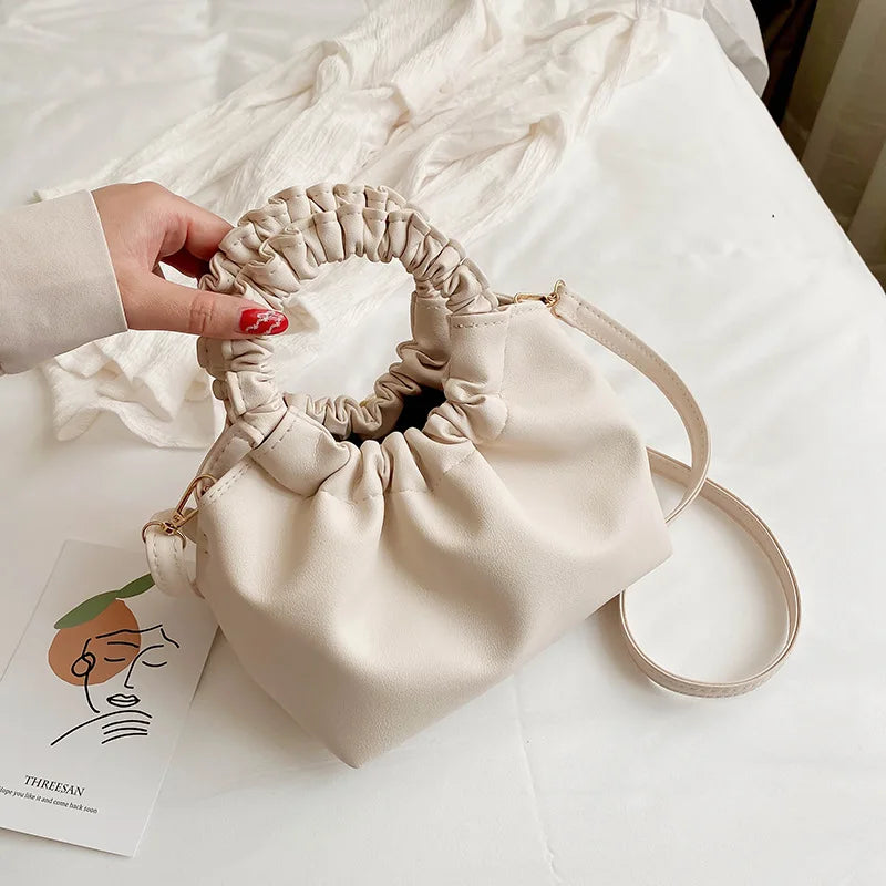 Vintage Ruched Shoulder Bags for Women