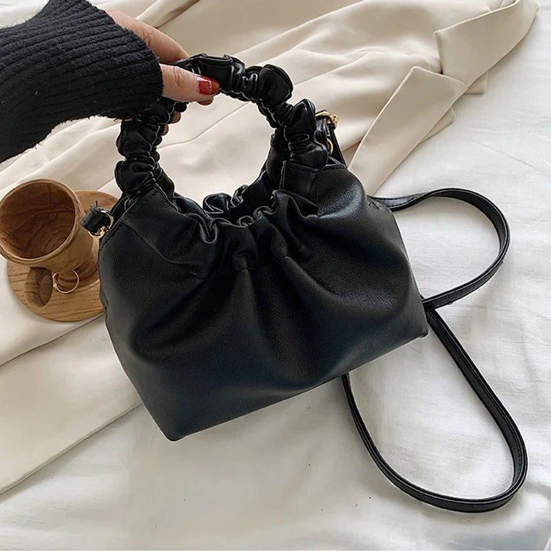 Vintage Ruched Shoulder Bags for Women