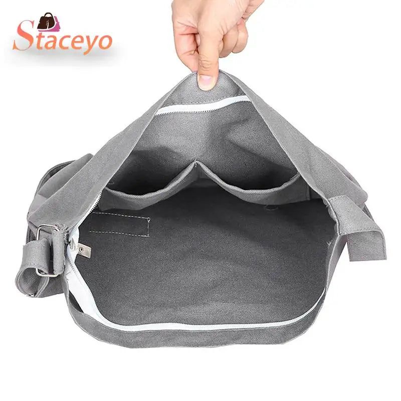 Retro Canvas Messenger Bag Large Capacity All-match Shoulder Bag