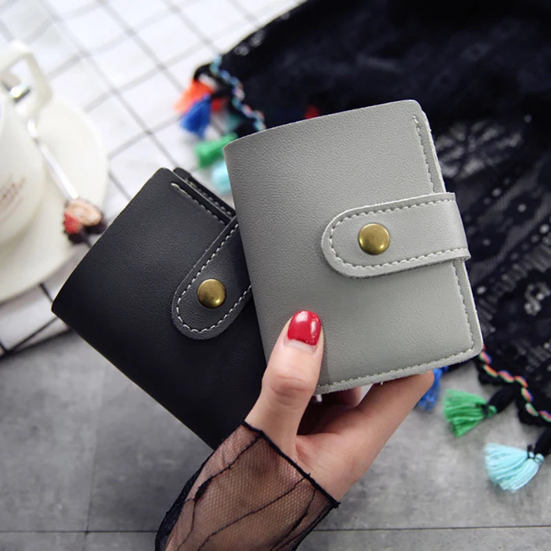 Vintage Two Fold Sewing Thread Portable Wallet Women's High British Style
