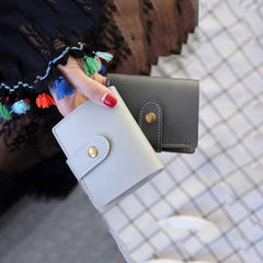 Vintage Two Fold Sewing Thread Portable Wallet Women's High British Style