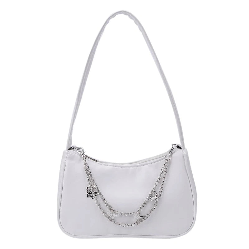 Retro Bow Handbag PU Leather Shoulder Bag for Women