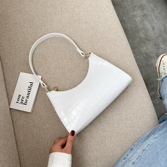 Women Crocodile Pattern Handbag Casual Shoulder Bag