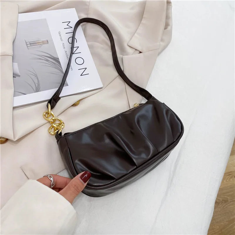 Retro Women Handbag PU Leather Shoulder Bag Hobos Clutch Purses