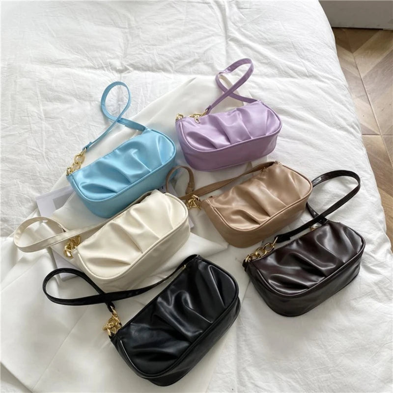 Retro Women Handbag PU Leather Shoulder Bag Hobos Clutch Purses