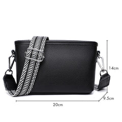 Retro Mini Shoulder Messenger Bag, Small Crossbody Bag Wide Fabric S