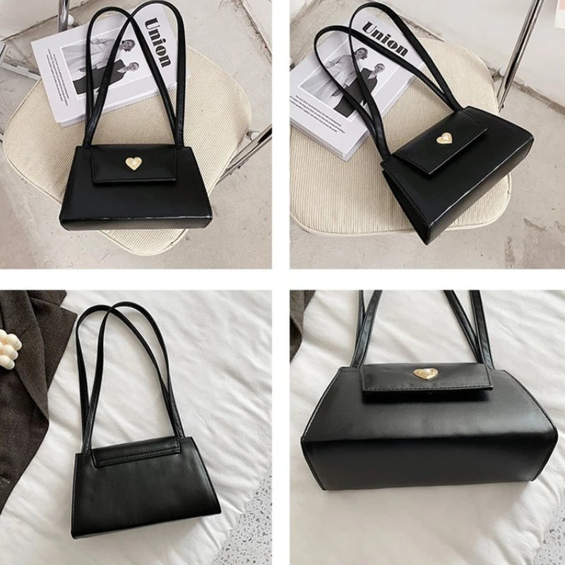 Vintage Women Shoulder Bag Red Wine PU Leather Tote