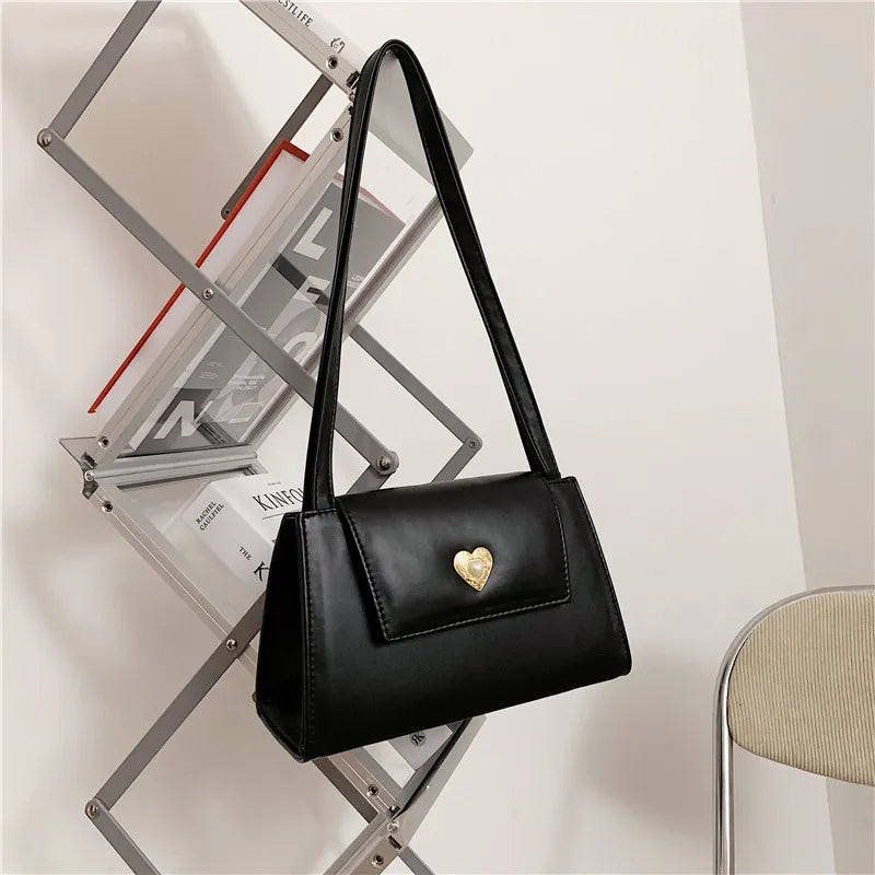 Vintage Red Wine Women Square Shoulder Bag Retro PU Leather Tote Purse