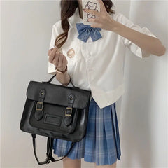 Retro Women's Leather Shoulder Bags Large Capacity Book Tote Backpack Handbags