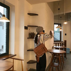 Retro Women's Leather Shoulder Bags Large Capacity Book Tote Backpack Handbags