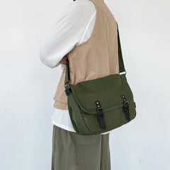 Canvas Messenger Bag Large Capacity Crossbody for Women
