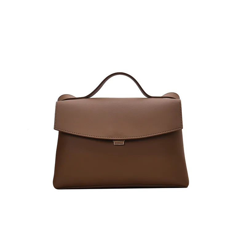 Retro PU Leather Women Handbag Large Capacity Shoulder Messenger Bag
