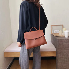 Retro PU Leather Women Handbag Large Capacity Shoulder Messenger Bag